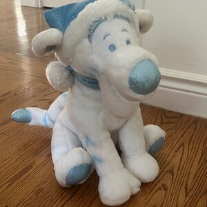 2/30$  Disney WHITE TIGGER Plush Winter Blue Scarf Winnie the Pooh 14" EUC
